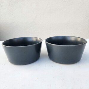 NEW Set of 2 Stone Lain Stoneware Round bowls Dinnerware Gray Replacement Matte